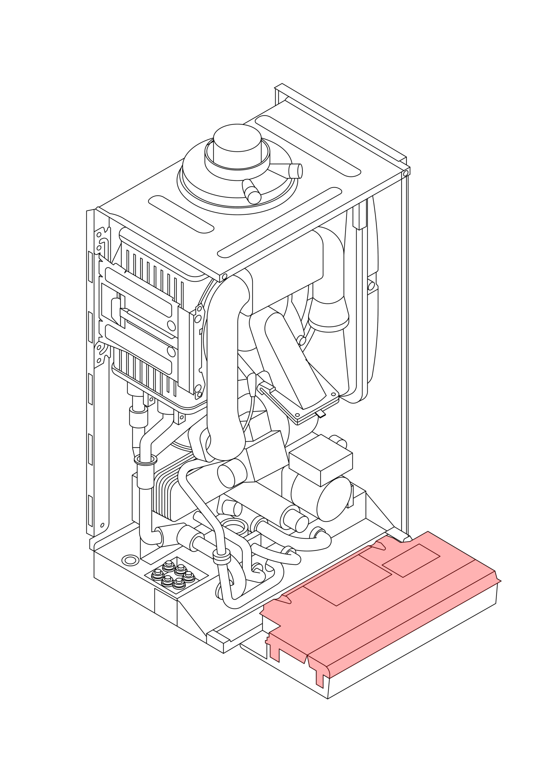 0020213902 - VAILLANT - EcoTEC - EcoTEC Pro 24 VUW 246/5-3 R2 2013-2015 - Control Box, Back Panel