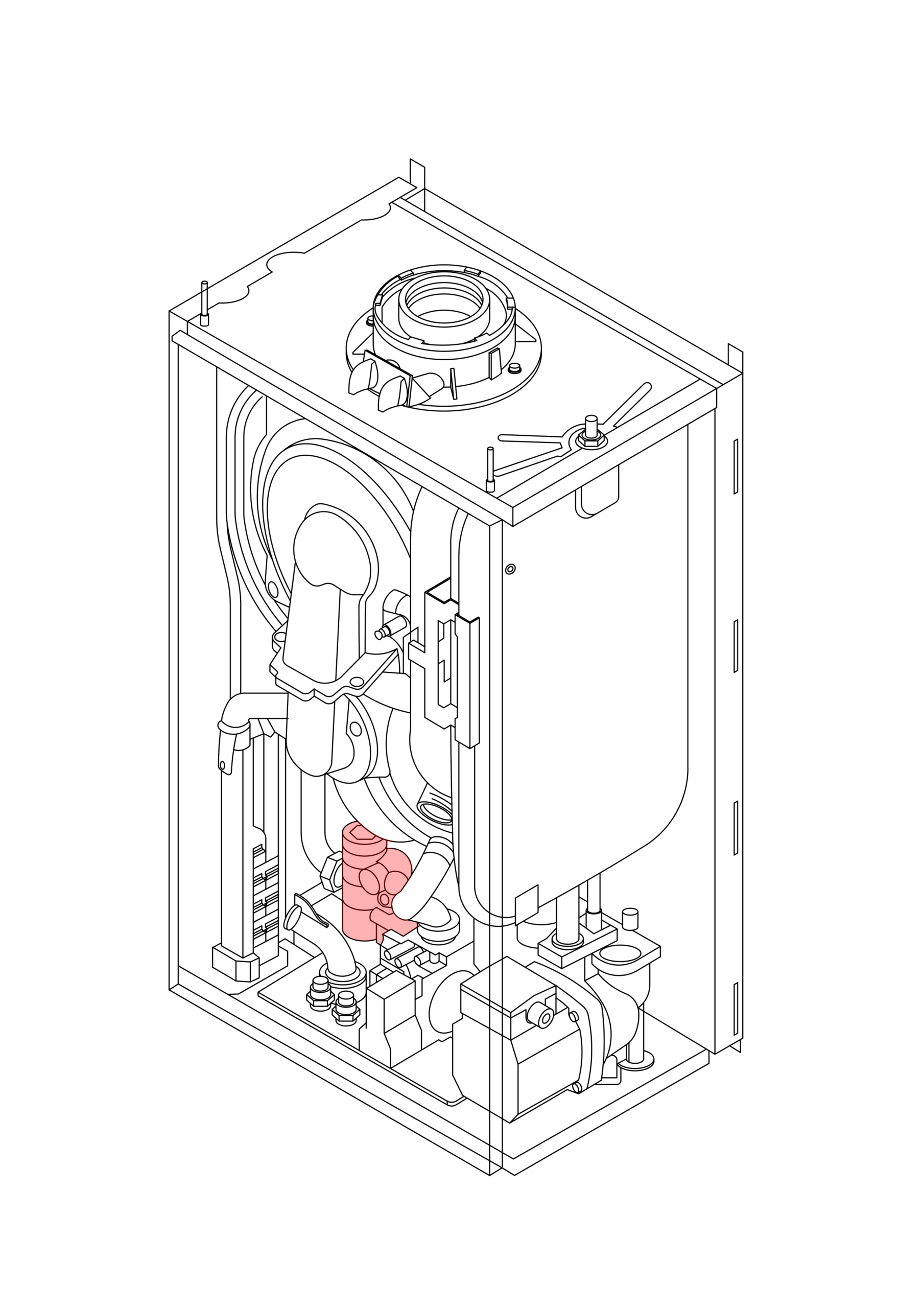 7683969 - BAXI - 800 Range - 836 - Diverter Valve Assembly