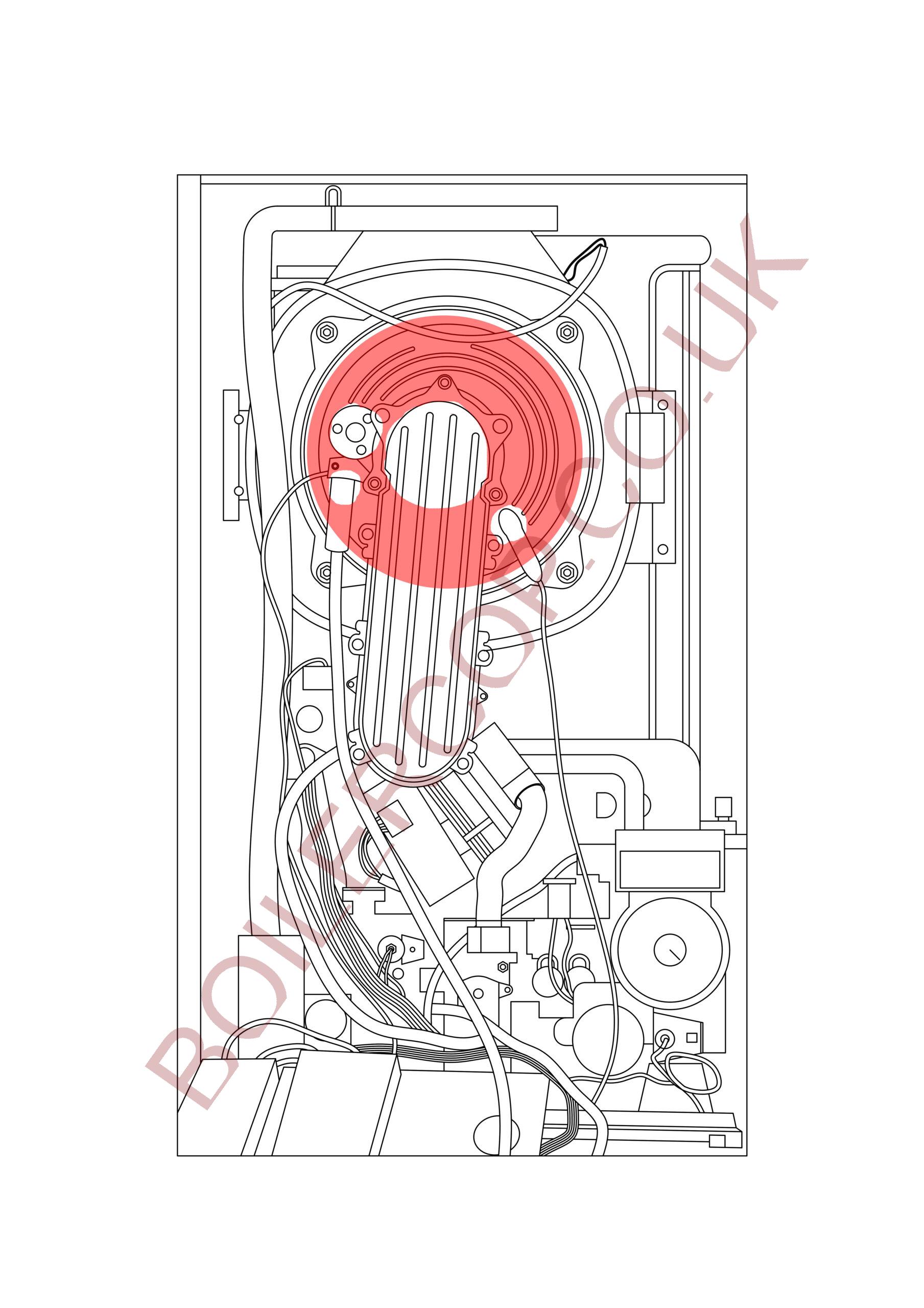 720851601 - BAXI - Neta-Tec - 28 GA - Burner Flange Ceramic Panel