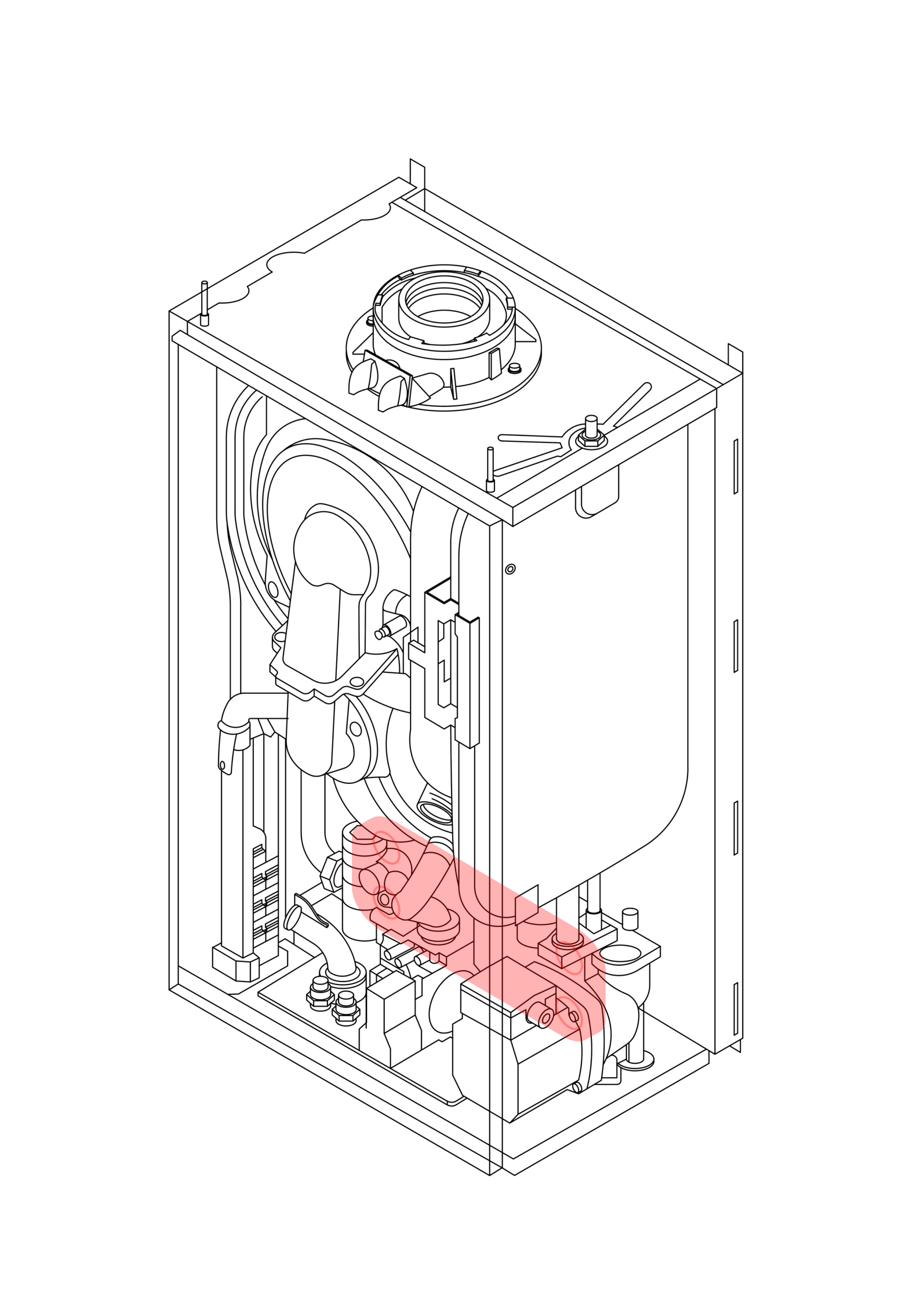 7683965 - BAXI - 800 Range - 825 - Combi Plate Heat Exchanger - 12 Plates