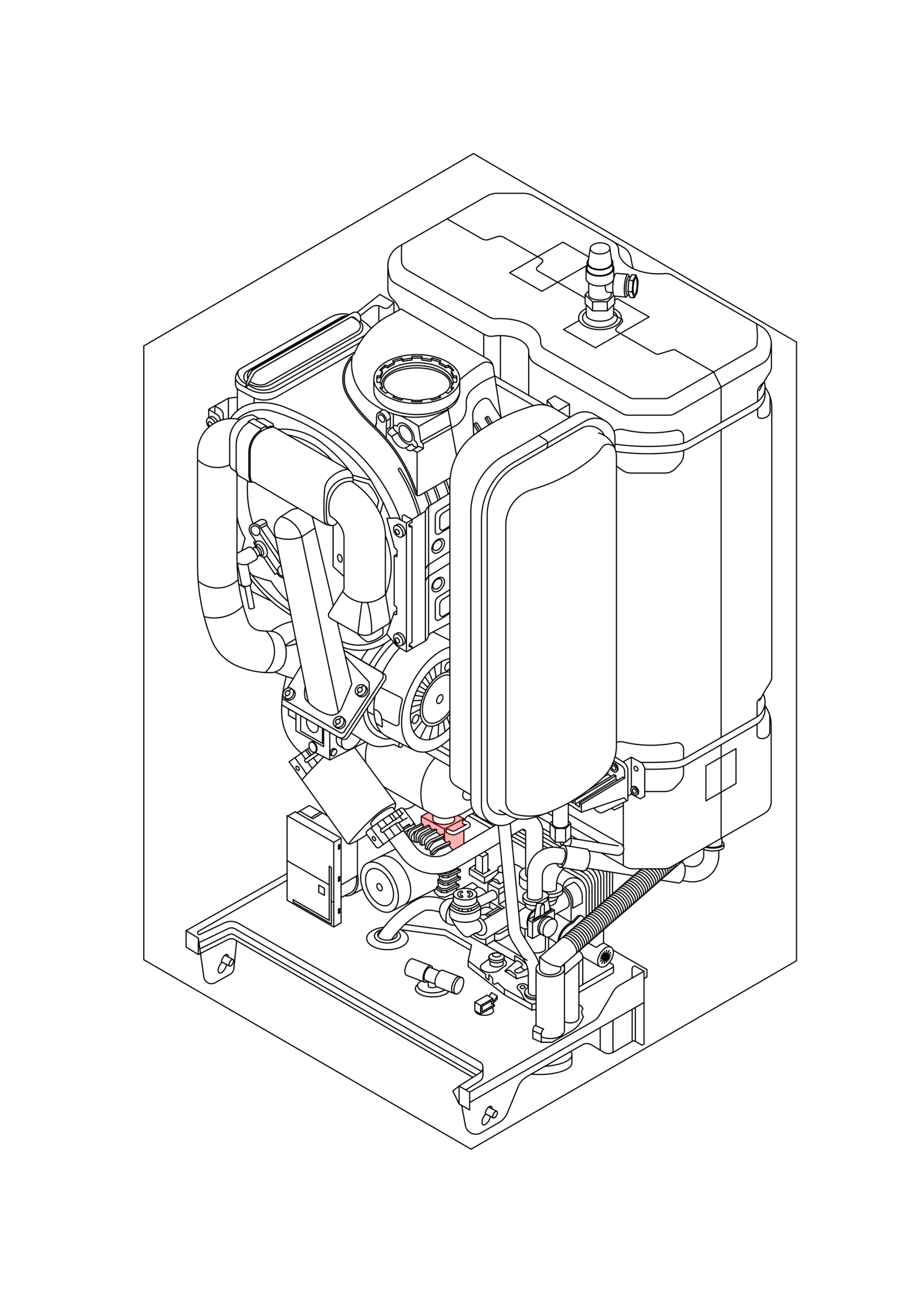 0020129815 - GLOW-WORM - Energy - 35 Store - Pump Motor Housing